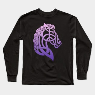 Celtic Horse Pink & Purple Blend Long Sleeve T-Shirt